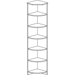 Шкаф угловой открытый №607 "Инна" Денвер светлый | фото 3
