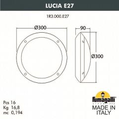 Накладной светильник Fumagalli Lucia 1R3.000.000.LYE27 | фото 3