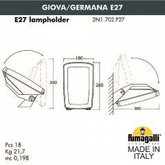 Светильник на штанге Fumagalli Germana 2N1.702.000.AYF1R | фото 4