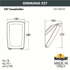 Светильник на штанге Fumagalli Germana 2N1.000.000.AYF1R | фото 3