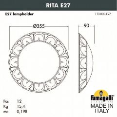 Накладной светильник Fumagalli Rita 1T3.000.000.AYE27 | фото 2