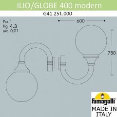 Светильник на штанге Fumagalli Globe 400 Modern G41.251.000.AZE27 | фото 2