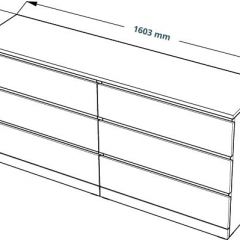Комод Варма 6Д большой с шестью выдвижными ящиками, цвет белый | фото 3