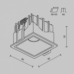 Встраиваемый светильник Maytoni Alfa LED DL043-01-10W3K-SQ-B-1 | фото 11